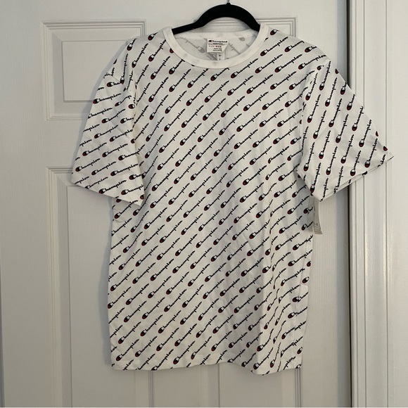NWT Champion Diagonal Script Tee - White - Picture 2 of 4